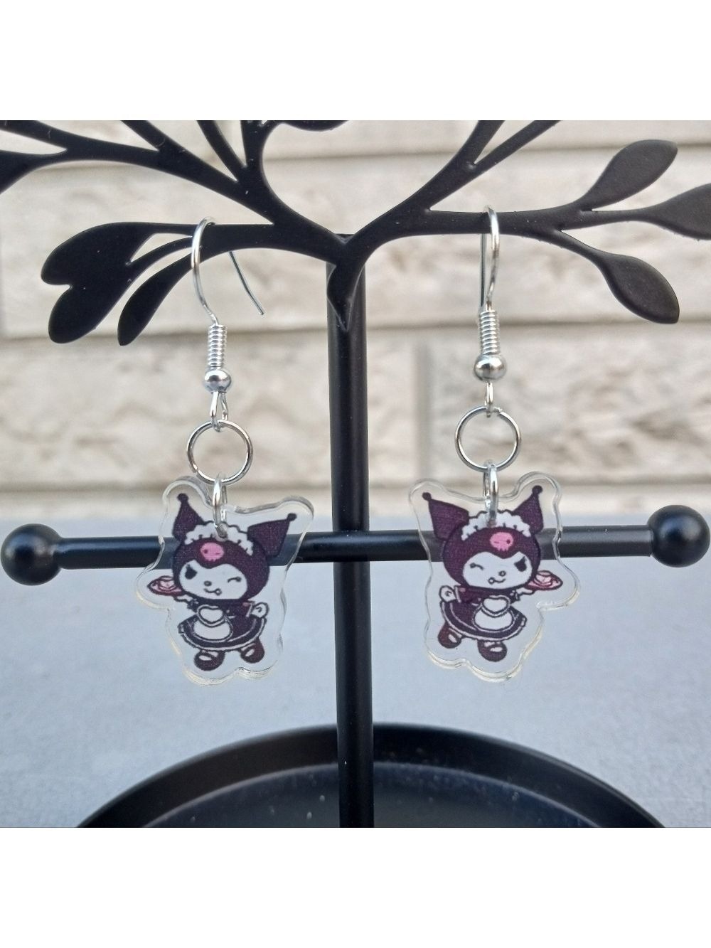 2/$10 Sanrio Kuromi Maid Dangle Earrings NWT Handmade